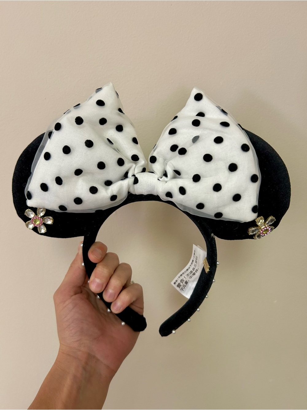 Disney x Baublebar Black and White Polka Dot Ears